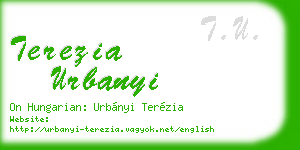 terezia urbanyi business card